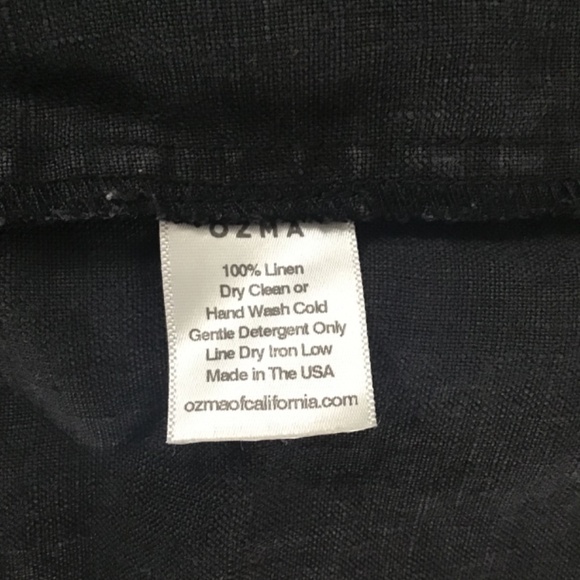 🚀SOLD ON INSTA🚀 Ozma Of California Black Linen Jacket/Robe -MED- Deiji Studios - Picture 8 of 11